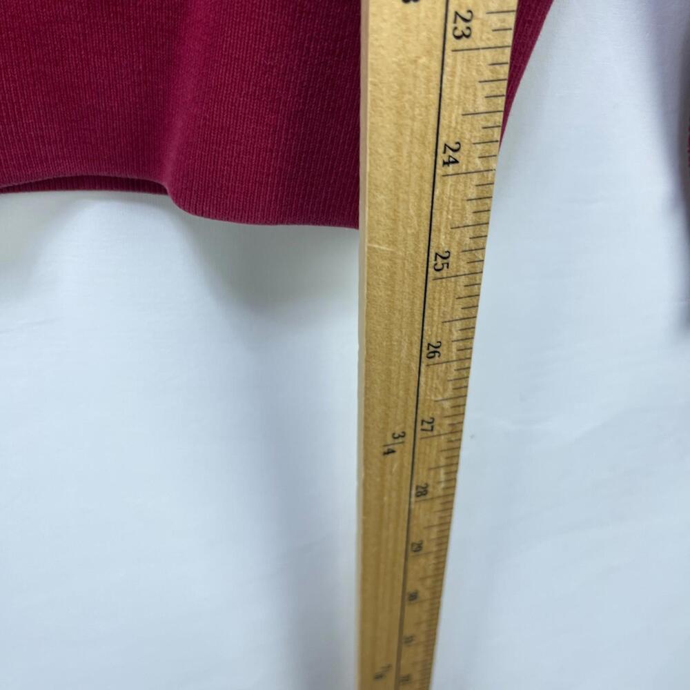 Vintage 90s Gap Fleece Hoodie Small Red Y2K - Picture 6 of 9